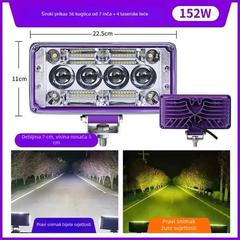 Prednje LED svjetlo za 24V električna vozila, vodootporno, 3000 lm, stil Laser Cannon