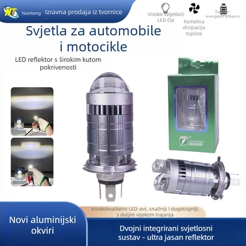 LED far za automobil i motocikl s visoko jasnom koncentričnom lećom, M6-H4, 45W, DC9-60V, IP67, 30000h, univerzalno