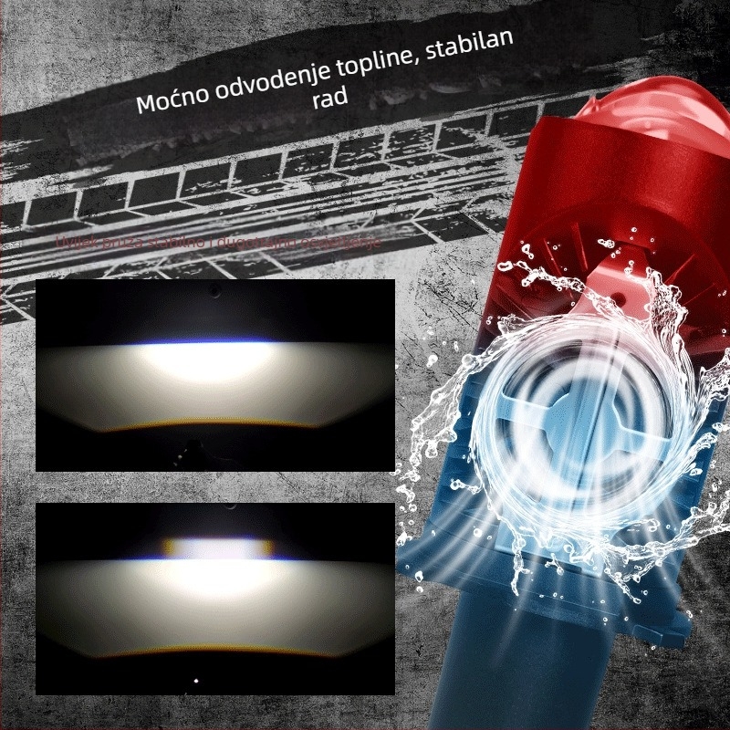 CAMOTO LED H4 farovi za automobile i motocikle – izravna ugradnja, fokus leća, 55W, 12V, 13000LM, IP68, aluminijsko kućište, H4 model, kompatibilan sa svim H4 tipovima, bez montaže
