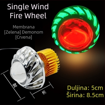 Motocikl LED faro s anđeoskim i demonim okom, Cree LED, 1200 lm, 10W, 12–80V, Hot Wheel model