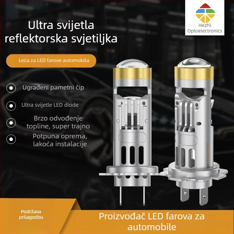 LED automobilski prednji far Y9 MT H7 Direct Plug-in, Prozirna leća, LED, 3000 lm, 13V DC (Model: Y9 MT H7; Leća: Prozirna; Izvor svjetla: LED; Svjetlosni tok: 3000 lm; Napon: 13V DC)