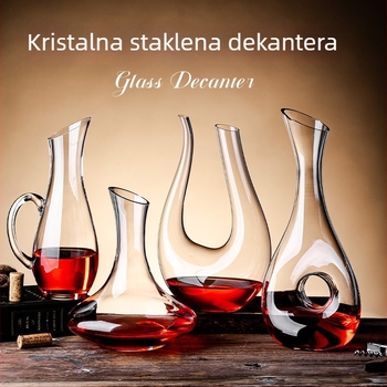Decanter za crveno vino, staklo, težina 500 g, stil modernog minimalizma, lansiran u jesens 2020