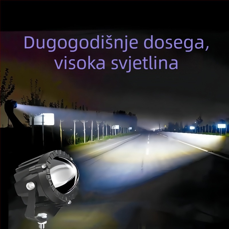 Automobilski laserski reflektor s velikim lećama - 65W, 12-24V, IP67, 9653 lm, Taihongrui-laser cannon P20