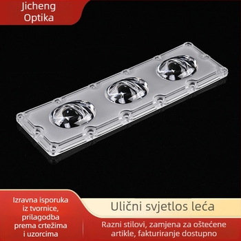 Solarni modul leće za ulično rasvjetu s PC optičkom lećom, LED leća 5050, kut snopa 85×155°, propusnost 90–93%, model JC-ML236-70-3H1