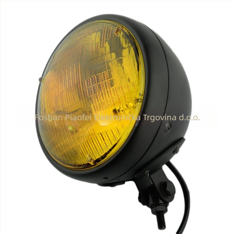 Prednja svjetiljka za električna vozila i bicikle – retro dizajn, 12V, snaga 55, kućište od odljevane aluminijske legure i staklena leća, model Flying