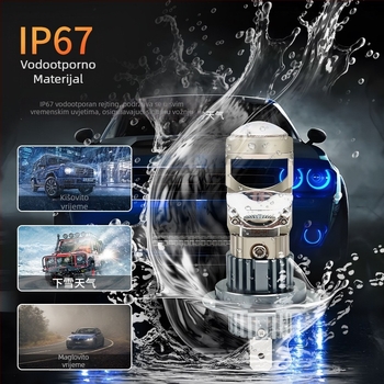 Dixiang T30 LED prednja svjetla s fisheye lećom - Plug-In, 60W, 9-36V, CSP3570, 5000-8000lm, IP68