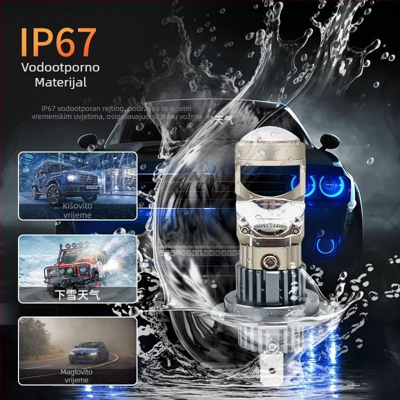 Dixiang T30 LED prednja svjetla s fisheye lećom - Plug-In, 60W, 9-36V, CSP3570, 5000-8000lm, IP68