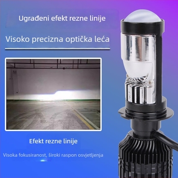 LED auto prednja svjetla s bifokalnom lećom, H4/H7 kompatibilno, 12V, IP67, 3800 lm