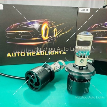 Auto LED farovi s malom lećom A80H4, visoka svjetlina, 40W, 12V, 4800 lm, IP67, kompatibilni s H4/H7/H11/9005/9006