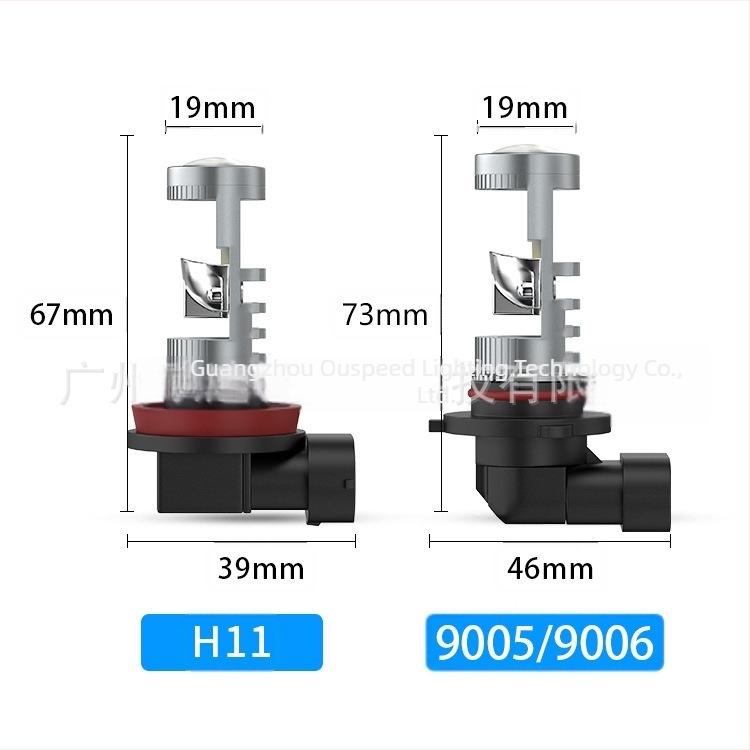 Automobilska LED svjetla s lećom, modeli H7/H11/9005/9006, 25W, 12V, aluminij, IP65, 50.000 sati