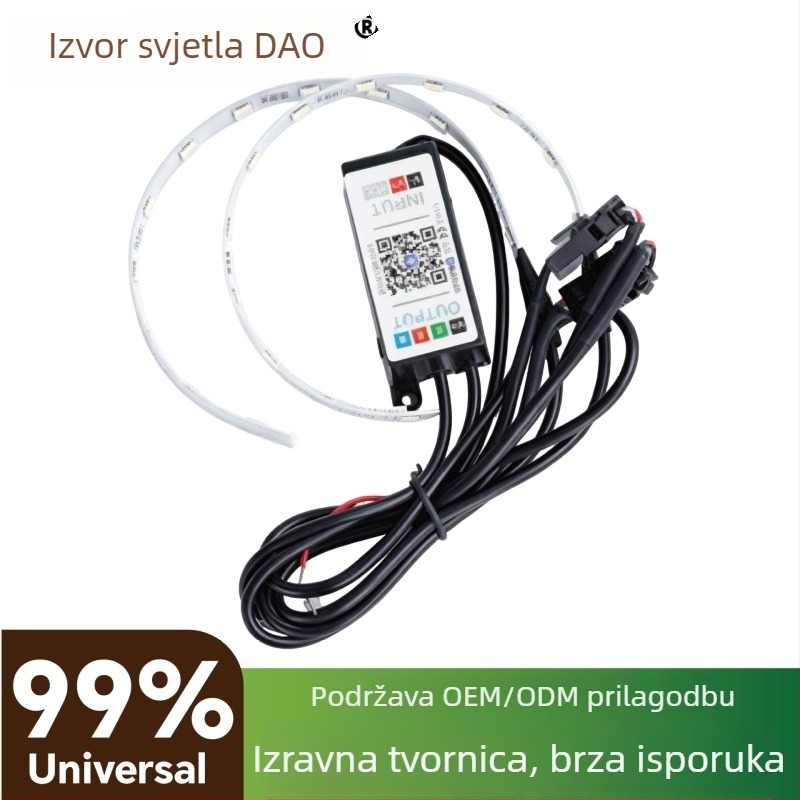 LED automobil LED svjetlo APP Colorful 360 Demon Eye Drag Two, 12V, 20W, 5000LM, IP68, 30000h