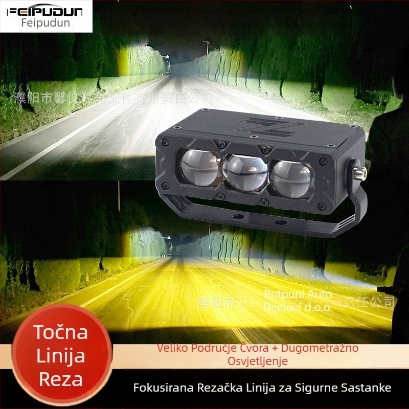 LED reflektor s tri leće, dvostruko osvjetljenje - 70W, 12V, IP68, 6000 lm