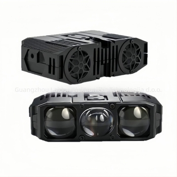 LED reflektor s tri leće – žuto-bijela svjetlost, za automobile, motocikle i električna vozila | 120W, 12V, 12000lm, IP68, domet 1000m