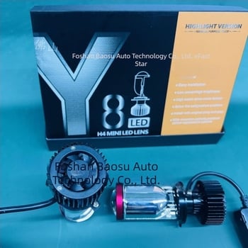 Automobilska LED prednja svjetla s Bi-Xenon lećom, Y8-H4 – 40W, 12V, IP68, 5600 lm, univerzalna kompatibilnost, vijek 50000 h