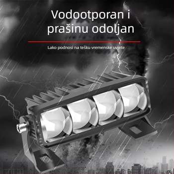 LED reflektor za terenska vozila, četiri leće, snažan snop, vanjsko svjetlo, bez montaže