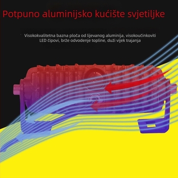 LED reflektor za terenska vozila, četiri leće, snažan snop, vanjsko svjetlo, bez montaže