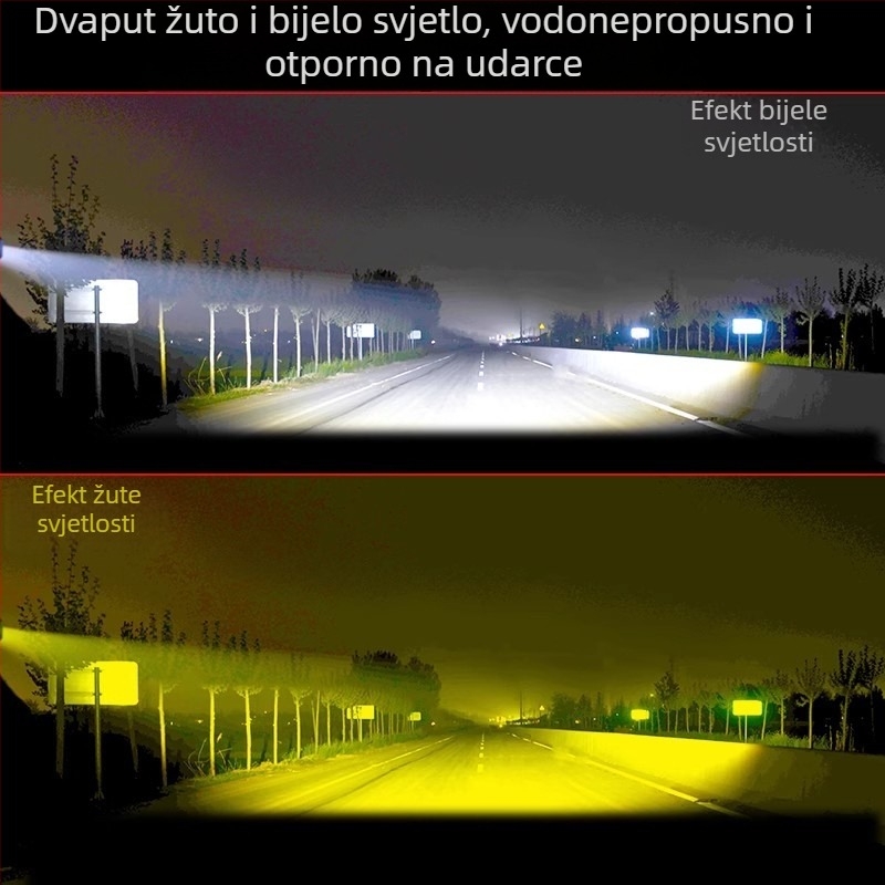 LED reflektor za terenska vozila, četiri leće, snažan snop, vanjsko svjetlo, bez montaže