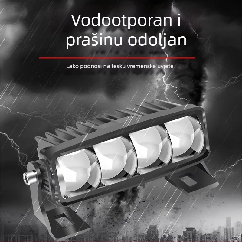 LED reflektor za terenska vozila, četiri leće, snažan snop, vanjsko svjetlo, bez montaže