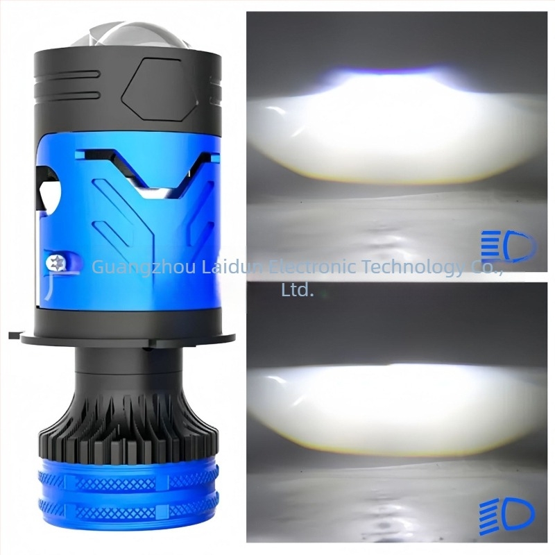Laidun M01Y H4 LED prednje svjetlo s dvostrukom lećom i fisheye, motor, 75W, visoki i niski snop