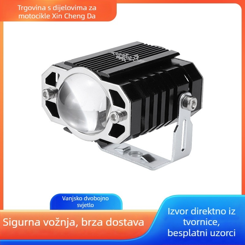 Prednje LED svjetlo za motocikl i električno vozilo, vodootporno, 12W, 12-80V, aluminij za avijaciju, Cyclops Lights