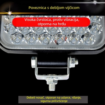 Cree LED reflektor s više LED za kamione, tricikle i motocikle — 216W, 12–24V, kućište od lijevanog aluminija