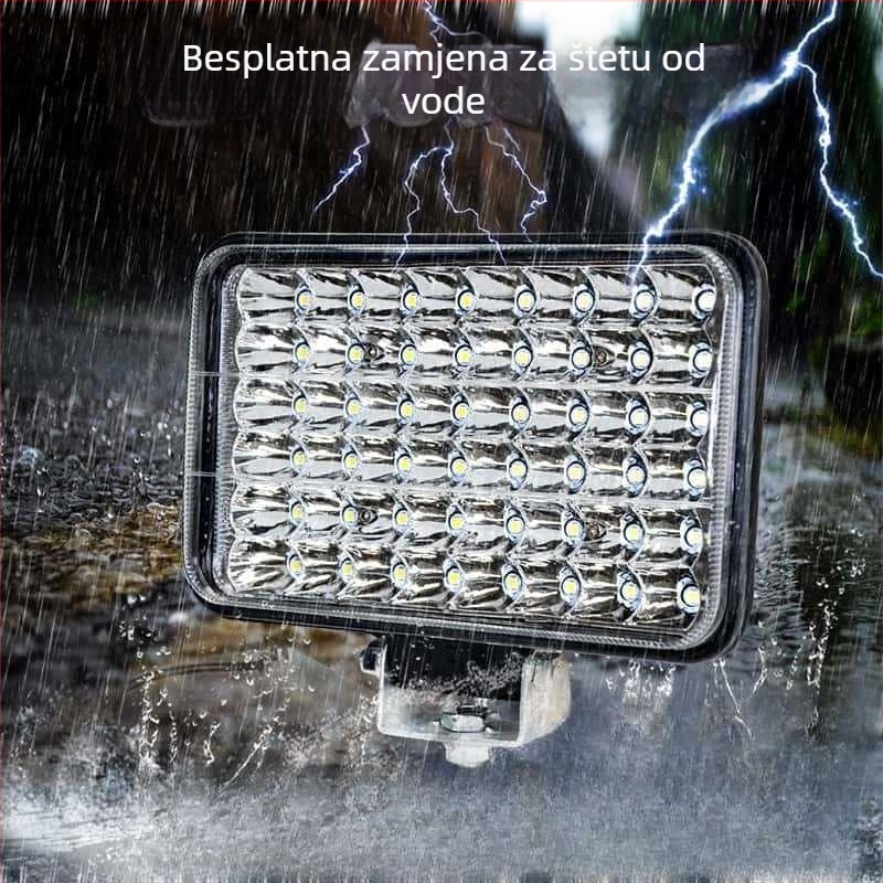 Cree LED reflektor s više LED za kamione, tricikle i motocikle — 216W, 12–24V, kućište od lijevanog aluminija