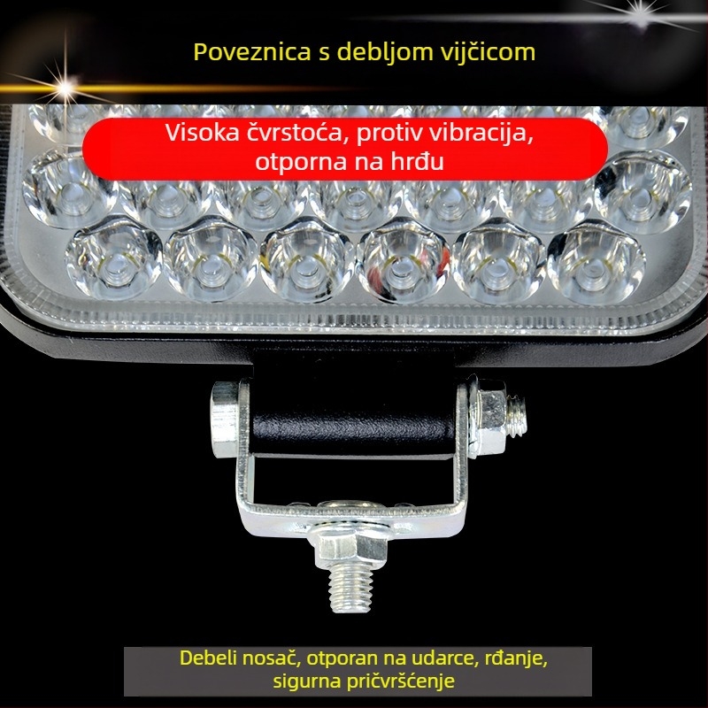 Cree LED reflektor s više LED za kamione, tricikle i motocikle — 216W, 12–24V, kućište od lijevanog aluminija