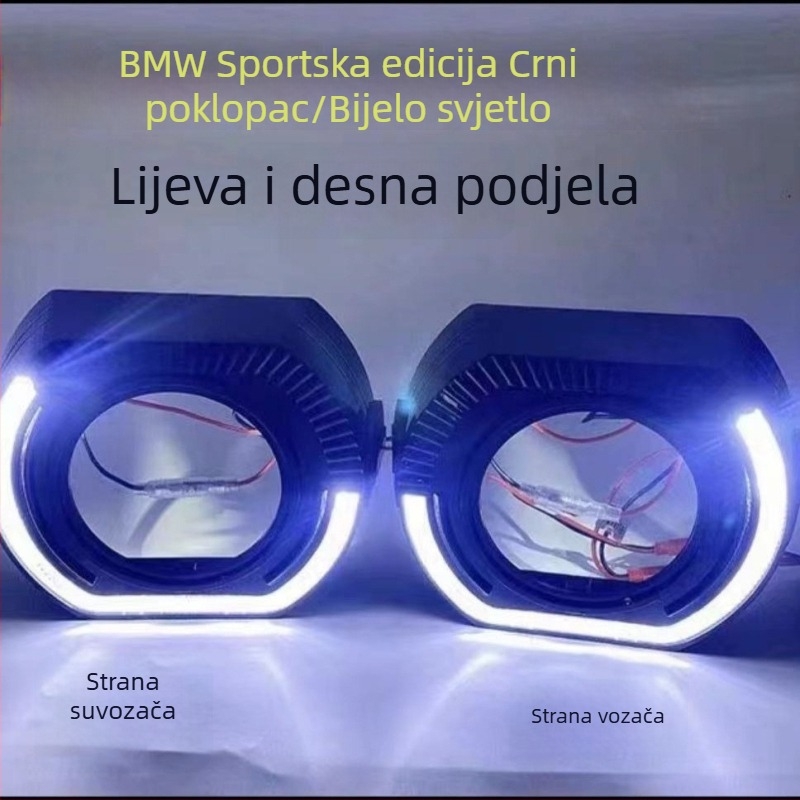 Kvadratni poklopac leće Angel Eye s integriranim LED-om, 2.5/3.0 inča