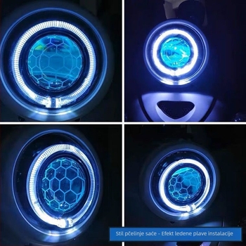Automobilska LED glavna svjetla s laserom, 85W, upravljanje putem aplikacije, PC kućište, 24V