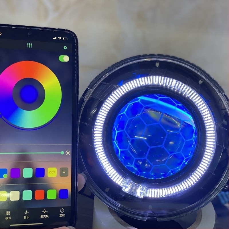 Automobilska LED glavna svjetla s laserom, 85W, upravljanje putem aplikacije, PC kućište, 24V