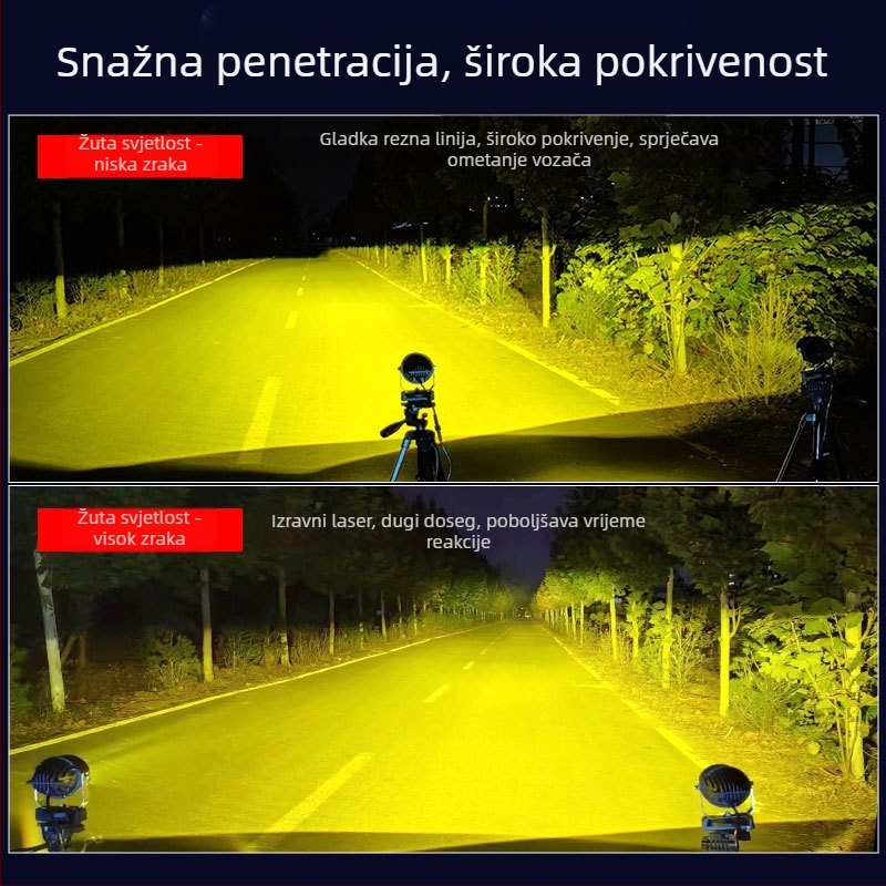 Xinluoer dvostruki fokus laserski far – auto svjetlo s lećom, 60W, 12V, aluminijsko kućište, opće namjene