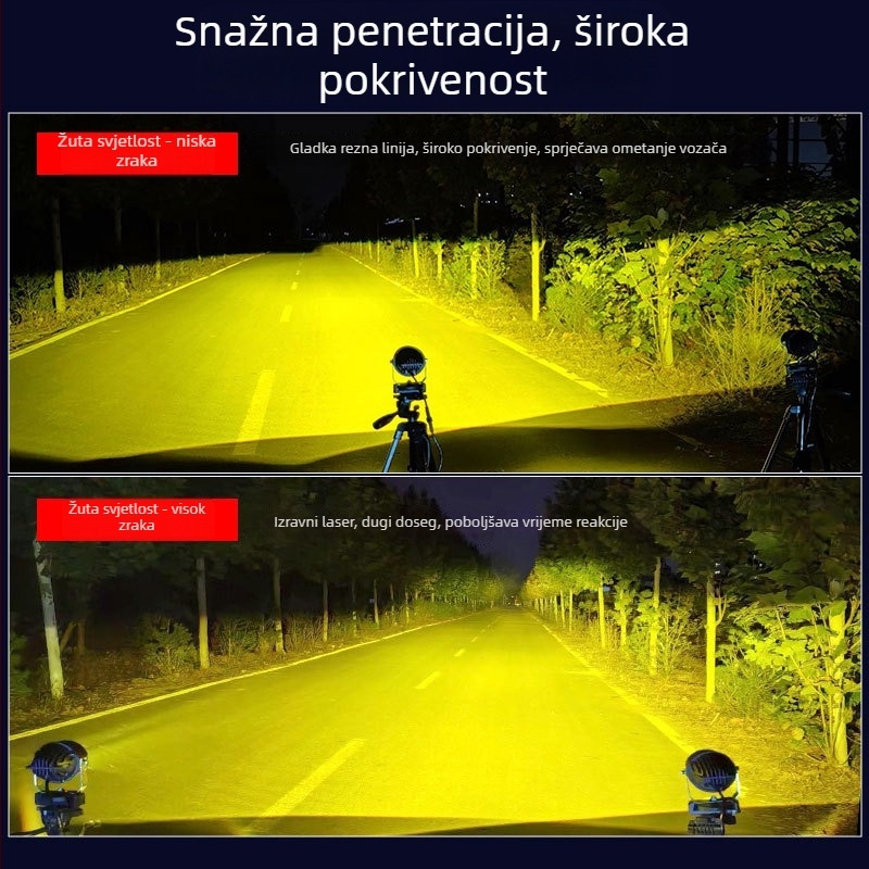 Xinluoer dvostruki fokus laserski far – auto svjetlo s lećom, 60W, 12V, aluminijsko kućište, opće namjene