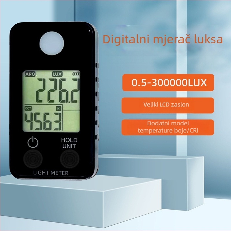 SUPTOOL Integrirani visoko precizan mjerač osvjetljenja, jas, temperatura boje i indeks prikaza boja, ručni svjetlomjer s cijelim spektrom