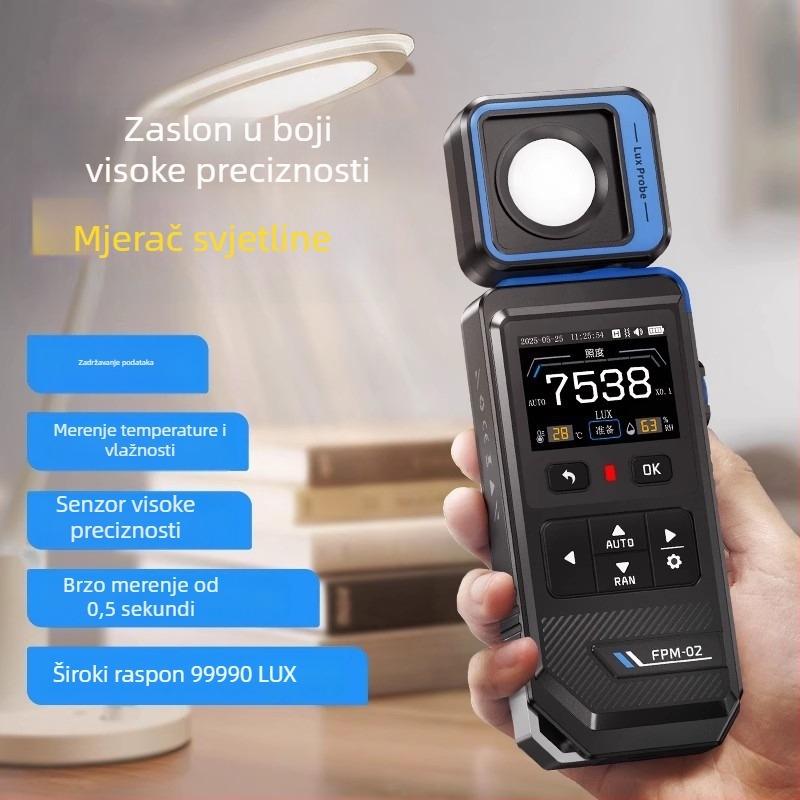 FPM-02 luxmetar visoke preciznosti, profesionalni mjerač osvjetljenja s punim spektrom, Fnirsi
