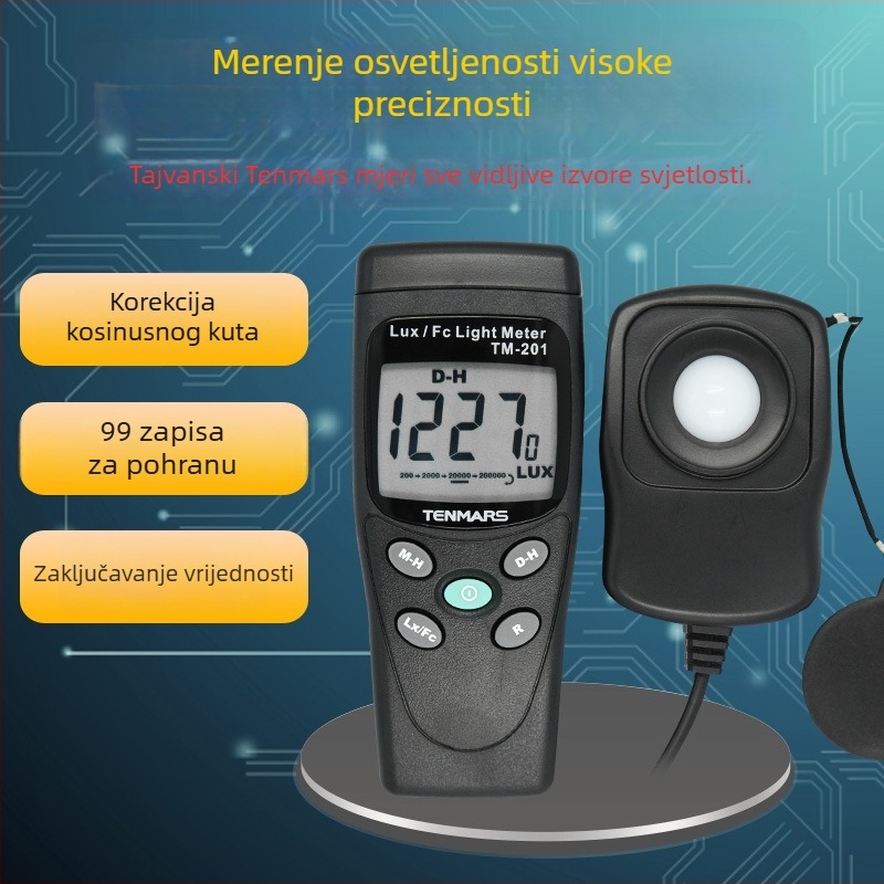 TM-201 Digitalni mjernič osvjetljenja; TM-202 Prijenosni mjernič osvjetljenja; Detektor jačine svjetla