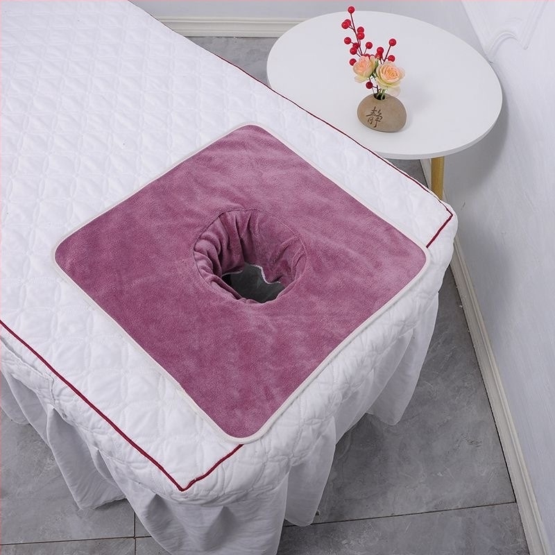 Mikrovlaknasti SPA ručnik s otvorom za lice i glavu, prilagodljiv logo, 70 g, 0-5 s apsorpcija