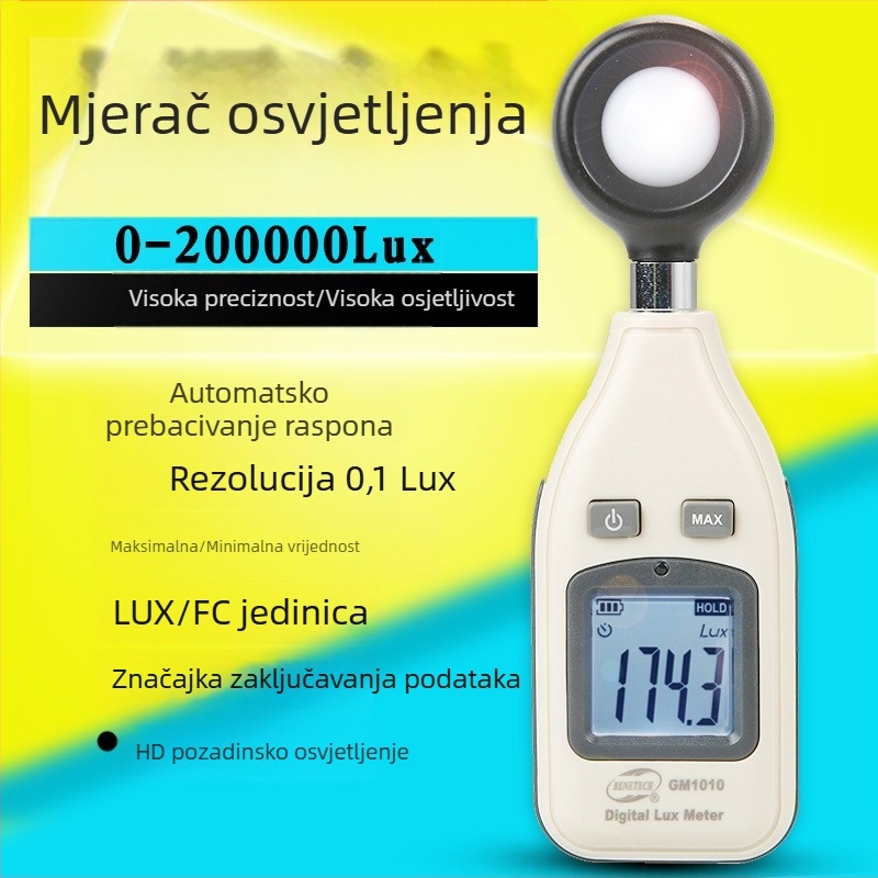 Benetech GM1010 Luxmeter – Visoko precizan mjerni instrument za osvjetljenje