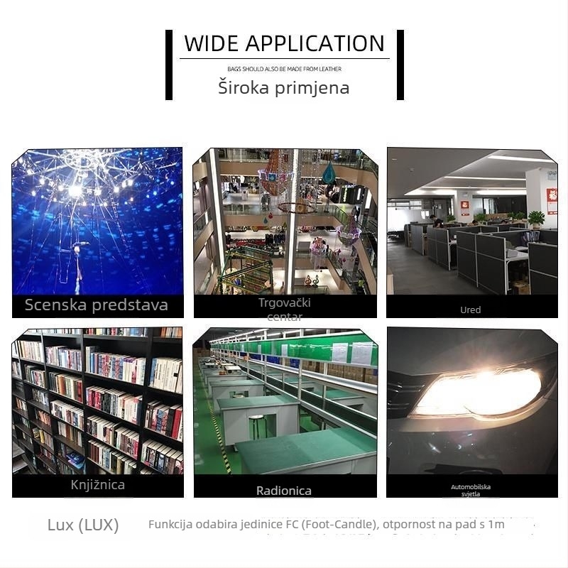 BSIDE visoko precizan digitalni luxmeter za biljke u stakleniku, ručni, baterijsko napajanje