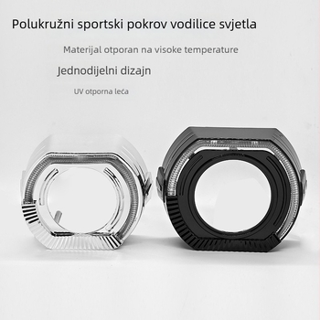 Novi LED far sa sustavom vodljivog svjetla, sportsku verziju, 2,5–3 inča, dvostruka leća, integrirani dekorativni poklopac, univerzalna prilagodba