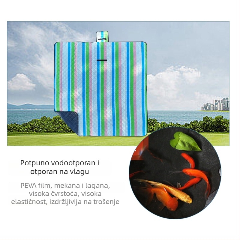 Vanjska kamping podloga, vodootporna i otporna na vlagu, 100% poliester, model CSB, za 4–6 osoba.