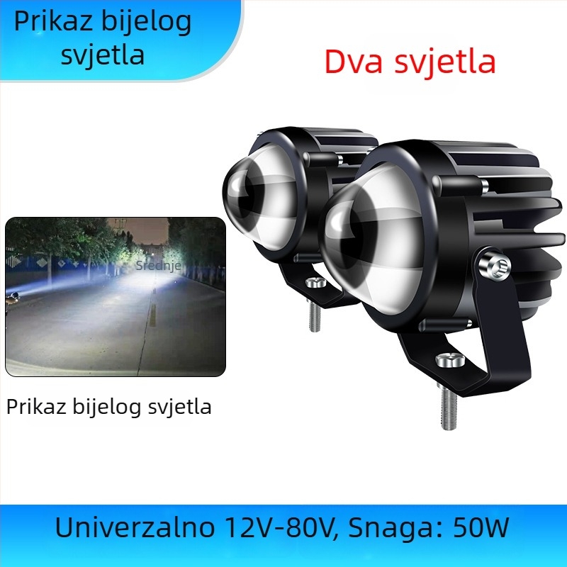 Automobilski LED reflektor visokog snopa, ultra jasna leća, LED izvor 1W, 12–24V, univerzalno za kamione