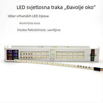 LED prednje svjetlo s Halo očima demona za automobile i motocikle, 360° visoka svjetlost, 12V, 500LM, IP65, univerzalna kompatibilnost