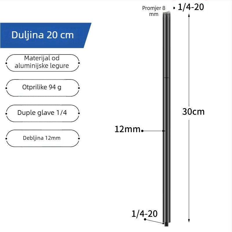 Aluminijska legura univerzalni centrirajući štap, prošireni, model S-YC01, marka Jin nian shi'an