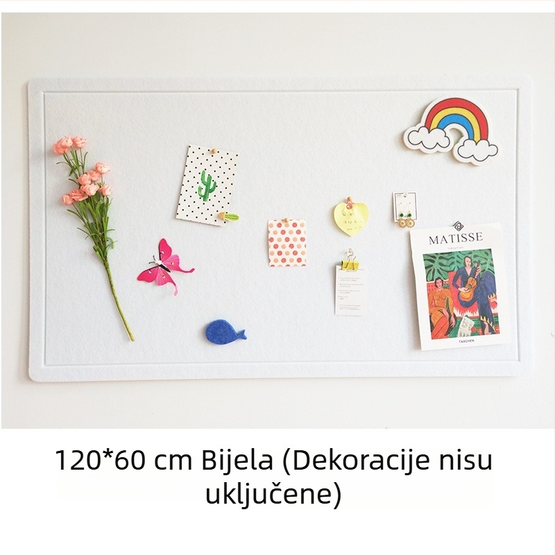 Nordnog stila filc naljepnica za zid s vlastitim ljepilom – izložba dječjih radova na korkoj i filc ploči, foto zid