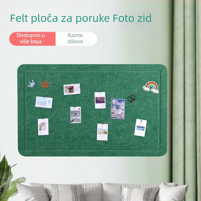 Nordnog stila filc naljepnica za zid s vlastitim ljepilom – izložba dječjih radova na korkoj i filc ploči, foto zid