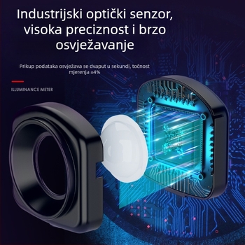 Delixi Electric Digitalni mjerač osvjetljenja s integriranim automatskim rasponom, digitalnim zaslonom, elektronički fotometar, ručni mjerač svjetla