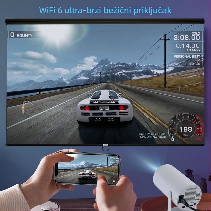 Prenosivi kućni projektor HY300/L011Pro, rezolucija 1280x720, svjetlina 160 ANSI, automatsko fokusiranje