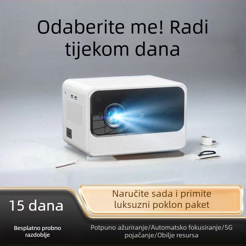A8 HD projektor za kućnu i uredsku upotrebu, 1080p, pametno glasovno upravljanje, motorizirano podešavanje fokusa, kućni kino s velikim zaslonom