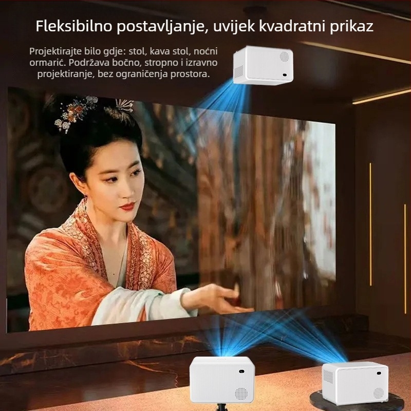 Chigo 1080P prijenosni projektor za kućno kino, svjetlina 5000, projekcija 150 inča, 80W, 3C certifikat 2024200903000235