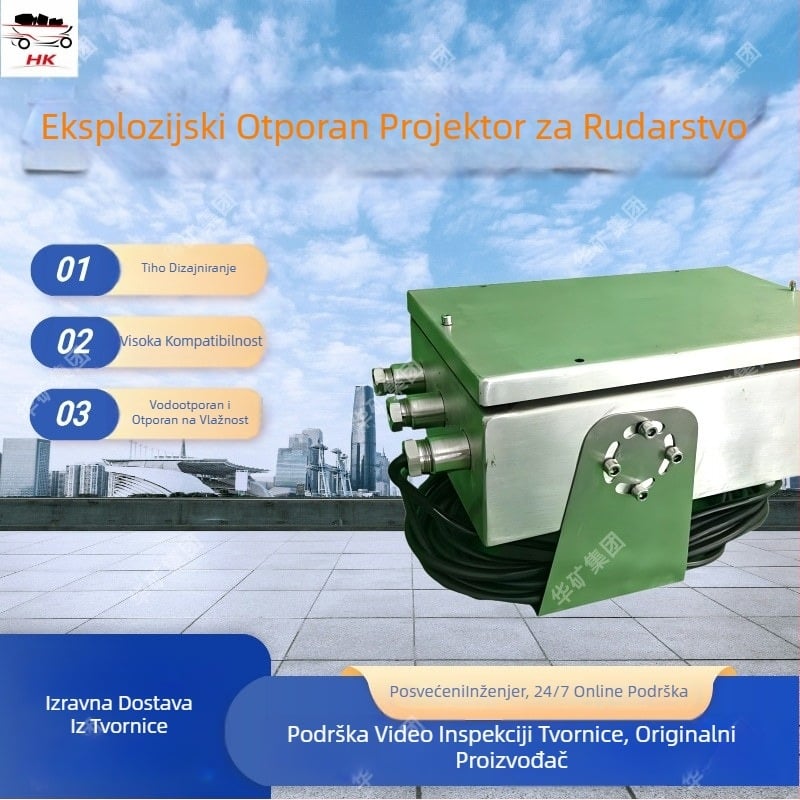 Eksplozijski otporan projektor za podzemnu eksploataciju, 30 W, stabilan rad, marka Jining Huakou Mining Equipment